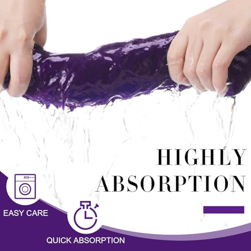 SmoothNovelty Set of 6 Extra Large Bath Towel 40 x 80 Inches Oversized Bath Sheet with 2 Shower Towels 2 Hand Towels 2 Washcloths for Adults Bathroom Spa Gym Quick Dry(Chevron Design,Purple) - color: Purple