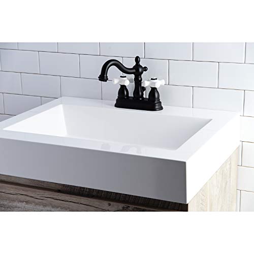 Kingston KB1600PX 4" Centerset Bathroom Faucet, Matte Black - color: Matte Black