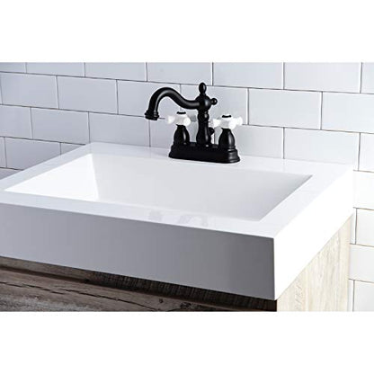 Kingston KB1600PX 4" Centerset Bathroom Faucet, Matte Black - color: Matte Black
