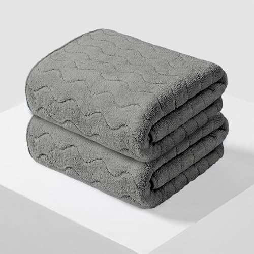 2 Pack Microfiber Towel Set - Quick Drying - Microfiber Velvet Highly Absorbent Towels - Multipurpose Use as Bath Fitness, Bathroom, Shower, Sports, Yoga Towel, 29.5x13.8in