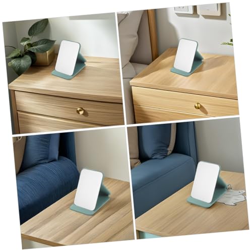 2pcs Small Vanity Mirror with Foldable Stand Portable Desk Makeup Mirror for Home Dorm Office High Definition Personal Countertop Folding
