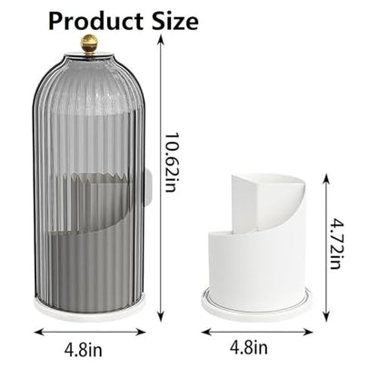 Concealed Toothbrush Holder, Covered Toothbrush Holders for Bathrooms, 360 Rotating Clear Dustproof Waterproof 3 Slots Makeup Brush Holder, Toothbrush Makeup Brush Holders with Cover。 (white1) - color: White1