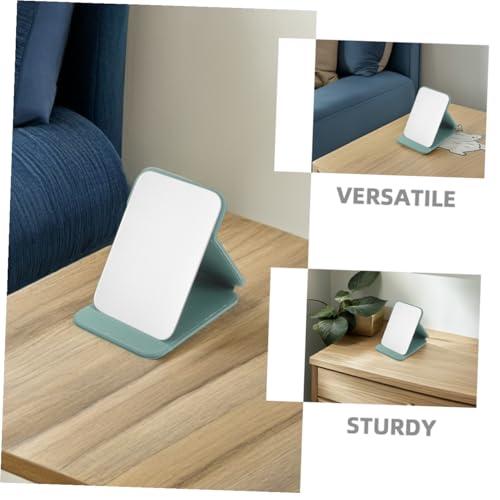 2pcs Small Vanity Mirror with Foldable Stand Portable Desk Makeup Mirror for Home Dorm Office High Definition Personal Countertop Folding
