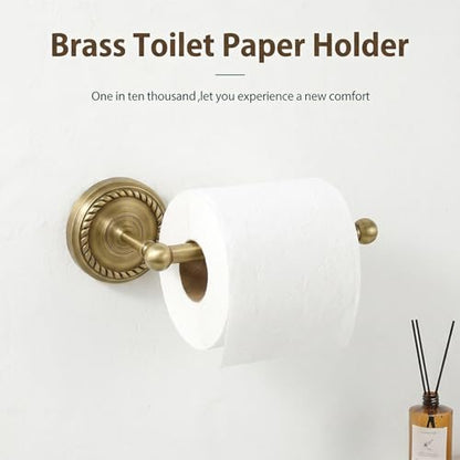 Brass Toilet Paper Holder Wall Mount, Bathroom Toilet Roll Holder | Modern & Antique Style Lavatory Tissue Holder Organizer for Toilet Paper, Towels, Washcloths - color: Toilet Paper Holders