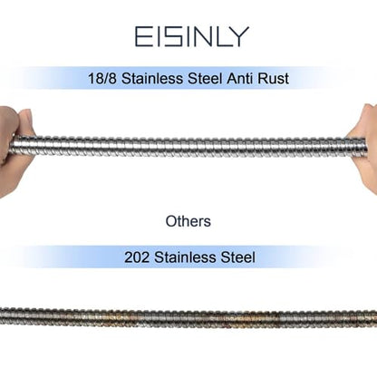 Durable Flexible Shower Hose 1.5M/3M Extra Long Stainless Steel Extension Plumbing Pipe Bathroom Accesso,Silvery,1.75m - size: 1.75m