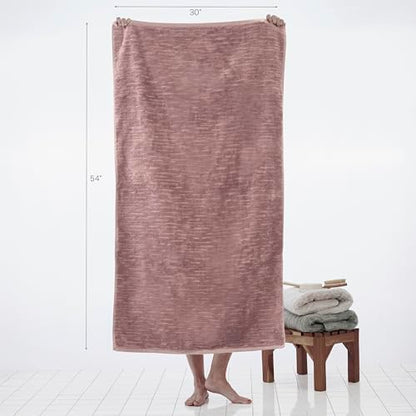 SKL Home CloudSoft Cotton Luxury 4 Pc Bath Towel Set, Clay - color: Clay, style: Bath Towels (Set of 4)