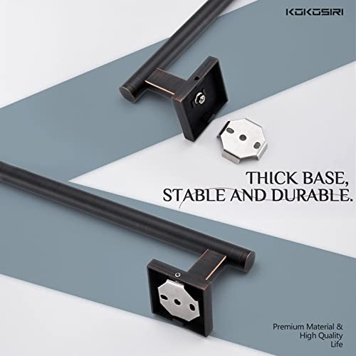 KOKOSIRI Towel Rings 9-Inch Bathroom Hand Towel Rack Wall Mount Towel Bar Oil Rubbed Bronze Stainless Steel Bathroom Hardware Kitchen Storage, B4005ORB-L9 - color: Oil Rubbed Bronze
