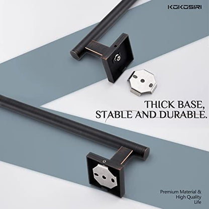KOKOSIRI Towel Rings 9-Inch Bathroom Hand Towel Rack Wall Mount Towel Bar Oil Rubbed Bronze Stainless Steel Bathroom Hardware Kitchen Storage, B4005ORB-L9 - color: Oil Rubbed Bronze