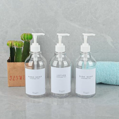 Shampoo and Conditioner Dispenser for Shower Wall,Shower Soap Dispenser 3 Chamber No Drill,Refillable for Shampoo Lotion Oil Shower Soap Hand Soap and Dish Soap… - color: 3 Bottles-clear