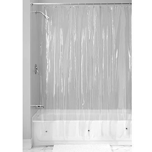 iDesign Vinyl Shower Curtain Liner, 72" x 84", Clear | 12 Grommets, Weighted Magnets - style: Pack of 1