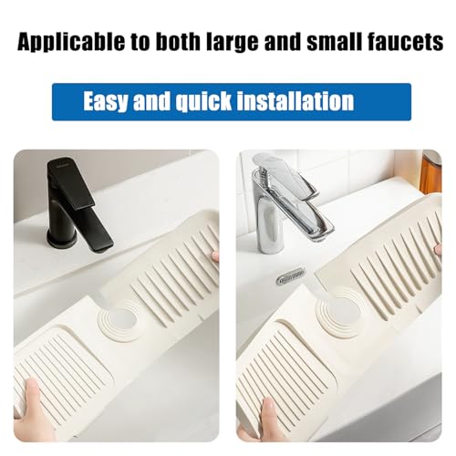 Kitchen Sink Faucet Mats, Faucet Protectors and Drain Mats, Kitchen Sink Sponge Holders, Kitchen Sink Area Drainboards, Kitchen Sink Mats(Clear,17.7x3.9in) - color: Clear, size: 17.7x3.9in