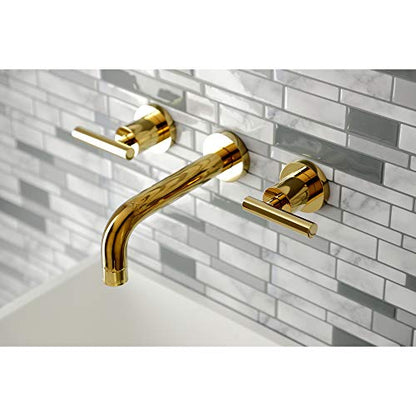 Kingston KS8122CML Wall Mount Bathroom Faucet, Polished Brass - color: Polished Brass