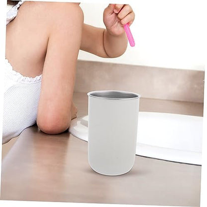 Zerodeko Daily Use Multi-Functional Toothbrush Storage Cup Stainless Steel Rinse Cup for Boys and Girls Travel-Friendly Design Space-Saving Stackable Bathroom Essential