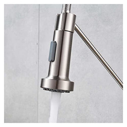 Dual Function Kitchen Sprayer Head Chrome Replace Spout Fit for Kitchen Faucet Stream Sprayer Spout Fit for Kitchen Faucet(Brushed Nickel) - color: Brushed Nickel