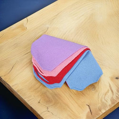 KESYOO 4pcs Exfoliating Washcloth Set for Back Washing, Body Scrubber Towels with Pull Strap, Fabric Material, Quick Drying and Extended Reach, for Home Bathroom Shower Use