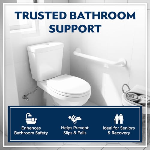 ADA Grab Bar Bundle, White, Pack of 3, 18/36/42 in | 1.5 in Diameter, Toilet Grab Bars, Commercial Restrooms, Shower Use, Bundle of Multiple Lengths - color: White