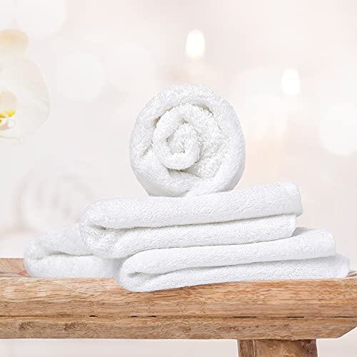 Yoofoss Luxury Washcloths Towel Set 10 Pack Baby Wash Cloth for Bathroom-Hotel-Spa-Kitchen Multi-Purpose Fingertip Towels & Face Cloths - White - color: White