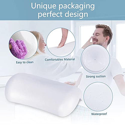 SPA Bath Pillow Non-Slip Bathtub Headrest Soft Waterproof Bath Pillows with Suction Cups Easy to Clean Bathroom Accessories (2pcs) - color: 2pcs