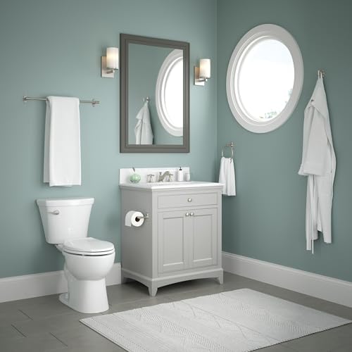 Franklin Brass Calloway (1-Pack) Toilet Paper Holder Satin Nickel Euro Tissue Roll Holder Single Post Toilet Tissue Holder Wall Bathroom Accessories Bath Organization/Storage CLWY51-SN - color: Satin Nickel