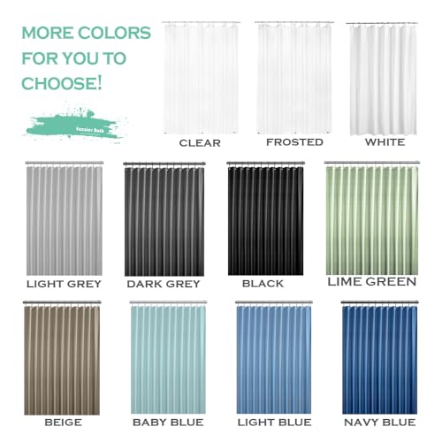 Clear Plastic Shower Curtain Liner, 72x72 Inch Thin Lightweight Transparent Plastic Bathroom Shower Showroom Inner Curtain with Rustproof Metal Grommet Holes and Weighted Magnets - color: A01-clear, size: 72"W x 72"L (Pack of 1)