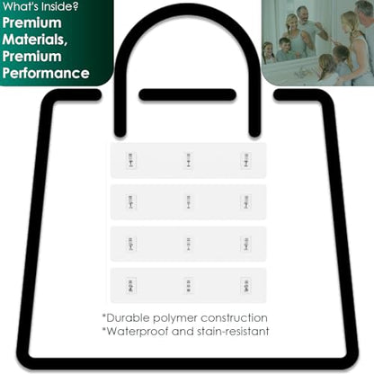 Shower Caddy Adhesive Replacement Stickers for Organizer and Shelf, Bathroom Strips 4 Pack - size: Al Hook 4 Pack
