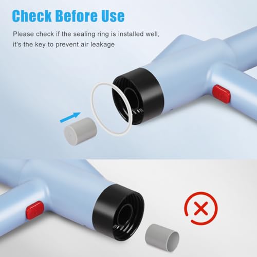 High Pressure Toilet Plunger Heavy Duty Air Drain Blaster with Real-Time Barometer Multi-Drain Clog Remover for Toilets, Sinks, Tubs & Pipes - Fast, Effective Unclogging Tool (Blue) - size: Toilet plunger-Blue