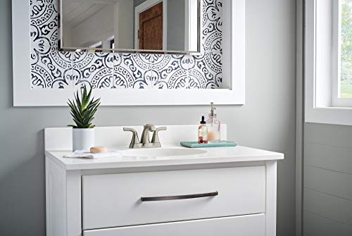 Peerless Parkwood Centerset Bathroom Faucet, Brushed Nickel Bathroom Sink Faucet, 2 Handle Bathroom Faucet, Pop-Up Drain Assembly, Brushed Nickel P2535LF-BN - color: Brushed Nickel