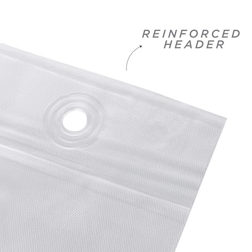 Bath Bliss Heavy Duty Shower Curtain Liner, 3 Magnet Hem, White - color: White