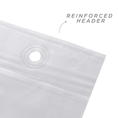 Bath Bliss Heavy Duty Shower Curtain Liner, 3 Magnet Hem, White - color: White