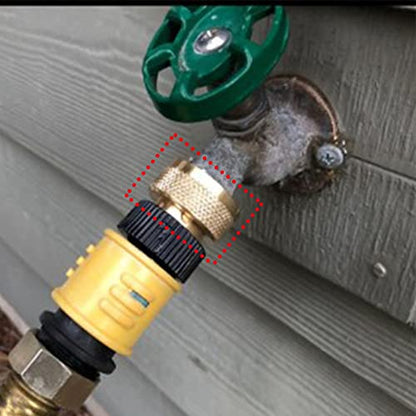 Uenede Garden Hose Bib Adapter 1-1/16" Fine Thread Female to 3/4"GHT Male | 1" Measure Inside Diameter Compatible with Outdoor Faucet to Garden Hose