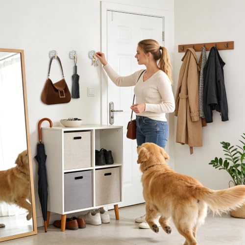 Stick on Towel Hook 4 Pieces Waterproof Coat Hanger | Water Wave Texture Adhesive Wall Towel Hooks for Toilet Shower Door Clothing Coat Purse Key Hat Backpack Bag Wreath - color: Gold
