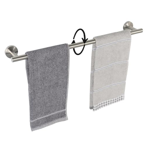TocTen Bath Towel Bar - Thicken SUS304 Stainless Steel Bathroom Towel Holder, Towel Rod for Bathroom Heavy Duty Wall Mounted Towel Rack Hanger (24IN, Brushed Nickel) - color: Brushed Nickel, size: 24IN