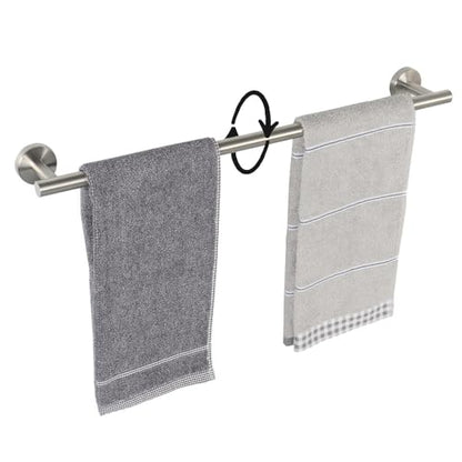 TocTen Bath Towel Bar - Thicken SUS304 Stainless Steel Bathroom Towel Holder, Towel Rod for Bathroom Heavy Duty Wall Mounted Towel Rack Hanger (24IN, Brushed Nickel) - color: Brushed Nickel, size: 24IN