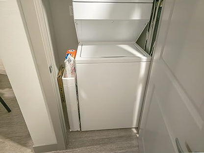 Slim Rolling Storage Cart - Narrow Slide Out Shelving Utility Cart - Mobile Storage for Laundry, Bathroom, Kitchen & Between Washer and Dryer. - color: White