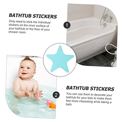 Holibanna 20Pcs Non-Slip Bathroom Stickers Self-Adhesive PEVA Waterproof Shower Room Decals for Bathtubs and Floors Safety Anti-Slip Stickers for Family Use