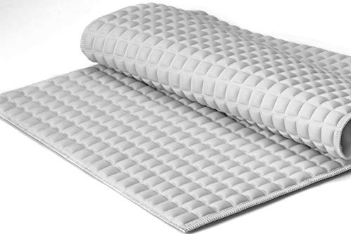 BOWERBIRD Premium Comfort & Safety Bathtub Mat: 800+ Air-Filled Cells for Cloud-Like Softness & Cushioned Support | Non-Slip Design for Sensitive Feet, Reduces Fatigue, Natural Rubber (Grey) - color: Gray