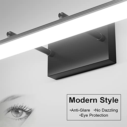 Aipsun 15.7 inch LED Vanity Lights Adjustable Bathroom Wall Light Fixtures Bathroom Lighting Fixture Over Mirror Black Modern Vanity Lighting 5500K - color: Black, size: 15.7 in