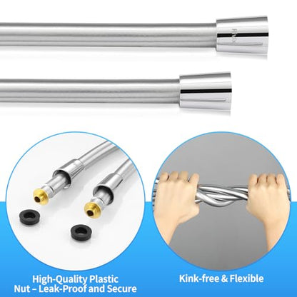 Extra Long Replacement Shower Hose Extension Handheld Shower Head Hose 70 Inches Flexible and Durable with Brass Insert and Nut - color: Silver, size: 70 Inches