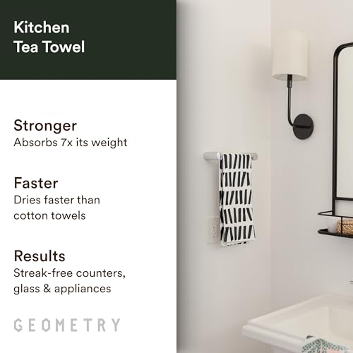 GEOMETRY Kitchen Tea Towels - Quick Dry Microfiber Dish Towels for Kitchen All Lined Up, 18" x 30" 1 Pack - color: All Lined Up, style: Kitchen Towel - Single