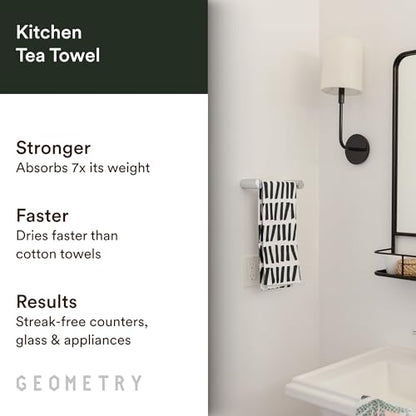 GEOMETRY Kitchen Tea Towels - Quick Dry Microfiber Dish Towels for Kitchen All Lined Up, 18" x 30" 1 Pack - color: All Lined Up, style: Kitchen Towel - Single