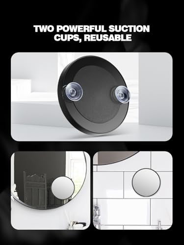 Macaki 10X Magnifying Mirror with Suction Cups and Tweezers Set, 3.5 inches Magnified Makeup Mirror, Black, 1PC - color: Black-10x