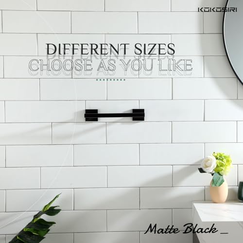 KOKOSIRI Towel Ring Holder Matte Black Hand Towel Bar for Bathroom Wall Mounted 9-Inch Towel Rack Stainless Steel Bathroom Storage Hardware, B4005BK-L9 - color: Matte Black