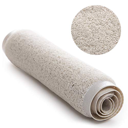 BINO | Loofah Non-Slip Bath Mat for Tub - Ivory | Spa-Inspired Comfort, Quick-Drying, Secure Suction Cups | Exfoliating Shower Mat for a Luxurious and Safe Bathing Experience - color: Ivory