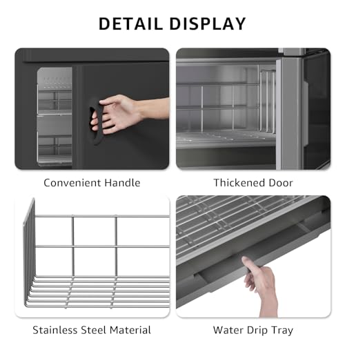 32L Hot Towel Warmer Cabinet, Large Professional Towel Heater - Black | Rust Resistant, Stainless Steel Racks, Large Capacity, Towel Warmer for Spa Massage Salon Home - color: Black, size: 32L