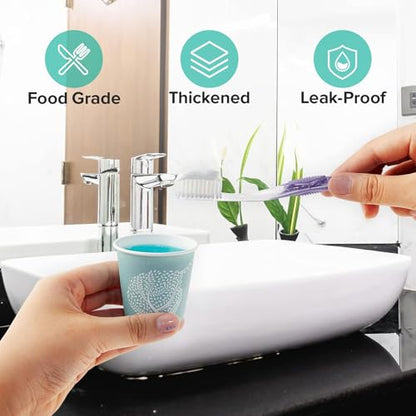 LITOPAK 600 Pack 3 oz Paper Cups, Colorful Disposable Mouthwash Cups 3 oz | Small Paper bathroom cups, 3 ounce paper cups for medicine, mouthwash, snacks, bath rinsing, paint mixing, and more - style: 600pack Colour mixture