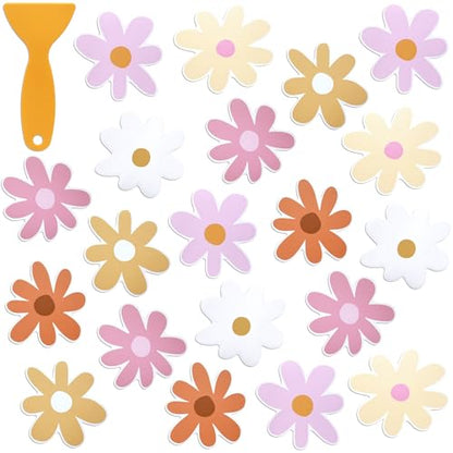 72 PCS Original Non Slip Bathtub Stickers,Flowers Skidproof Shower Sticker with Premium Scraper,Bathtub Non Slip Stickers for Bathroom Decor(Pink,White)