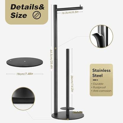 Toilet Paper Holder Stand, Toilet Paper Storage Standing, Standing Toilet Paper Stand, Standing Toilets Paper Holder with Storage, Bathroom ToiletPaper Roll Stand - color: Double Column