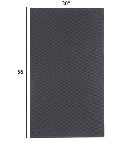 COTTON CRAFT Euro Spa Waffle Weave Bath Towels - Set of 4 Grey Towels | Pure 100% Ringspun Cotton Oversized Luxurious Towel Set - Soft Plush Super Absorbent Low Lint Quick Dry - 30 x 56 inches - color: Grey, size: 4 Pack Bath Towel