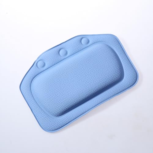 Outanaya PVC Bath Cushion with Strong Suction Cups Non-Slip Spa Pillow for Bathtub Comfortable Dark Blue Tub Headrest Easy to Clean and Supportive for Relaxing Bath