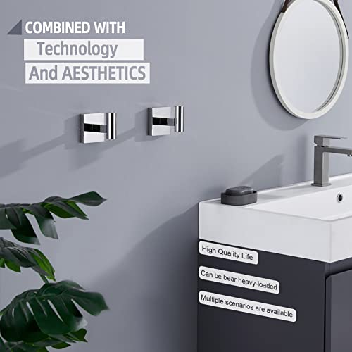 KOKOSIRI Robe Hook Bathroom Towel Coat Hooks for Bath Kitchen Wall 2 Pack Chrome Stainless Steel B1013CH-P2 - color: Polished Chrome, size: 2 Pack